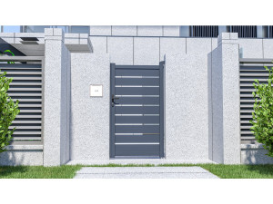 Bastien aluminum gate - 100 x 176 cm - Anthracite 2