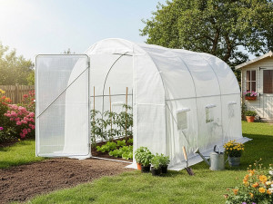 Garden greenhouse with door 3 x 2 m "Mimosa" - 6 m² - 180g - White 2