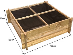 Aroma wooden vegetable patch - 100 x 100 x 30 cm 2