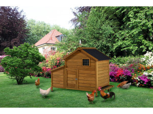Cocotte" wooden coop - Brown 2