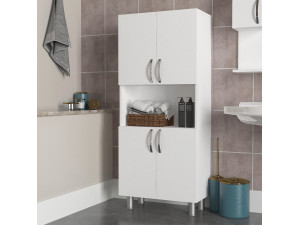 William" wooden bathroom cabinet - 59 x 29 x 140 cm - White 2