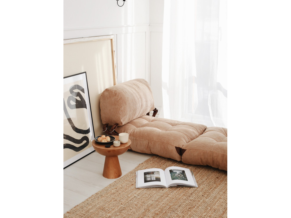 Fold" fabric armchair-bed - 80 x 60 x 70 cm - Brown