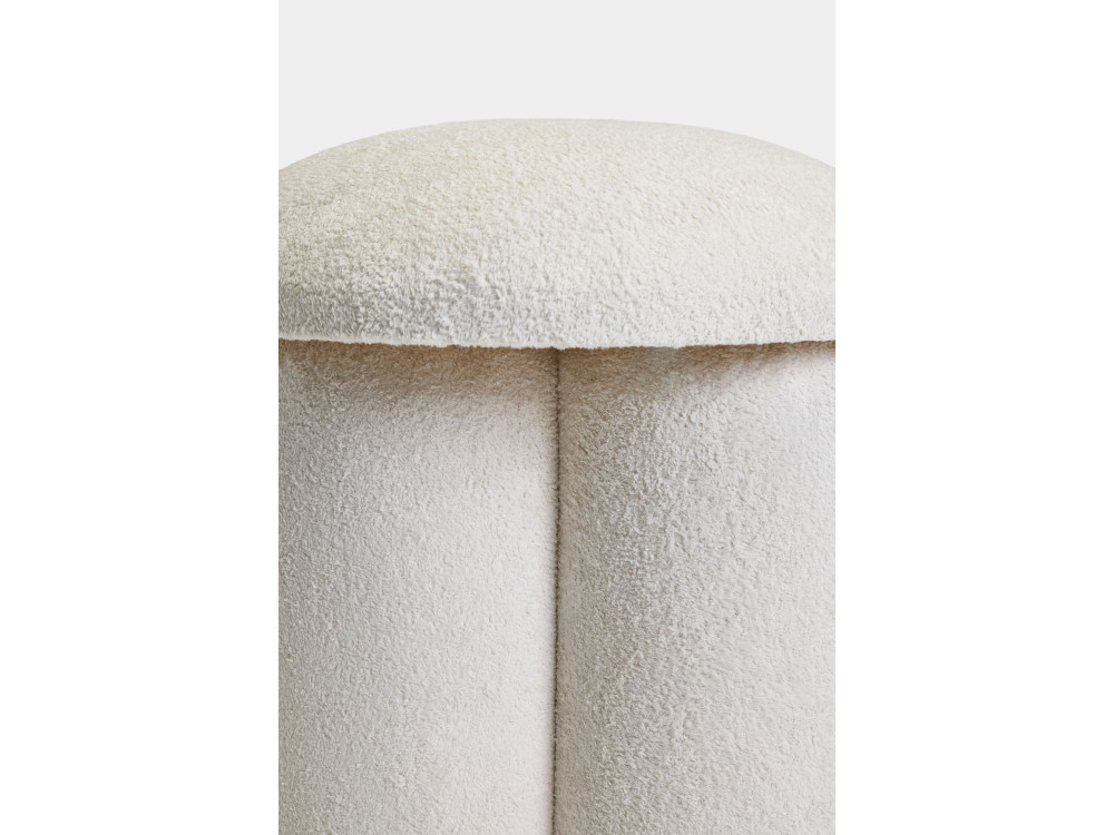 Magnus" fabric pouffe - 45 x 45 x 48 cm - White