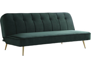 “James” velvet Clic Clac sofa - 180 x 83 x 75 cm - 3 seats - Dark green. 2