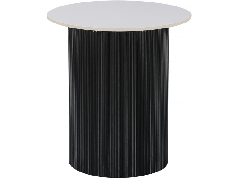 Eclat" ceramic side table, end table, bedside table - 50 x 50 x 55 cm - White