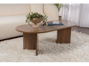 Wooden coffee table "Sable" - 60 x 119 x 40 cm - Walnut 2