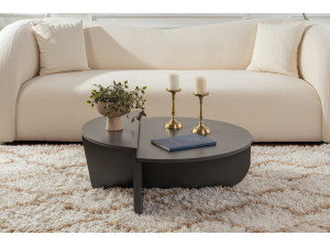 Orion" wooden coffee table 90 x 60 x 30 cm - Anthracite 2