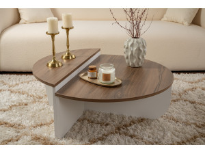 Orion" wooden coffee table 90 x 60 x 30 cm - Walnut 2