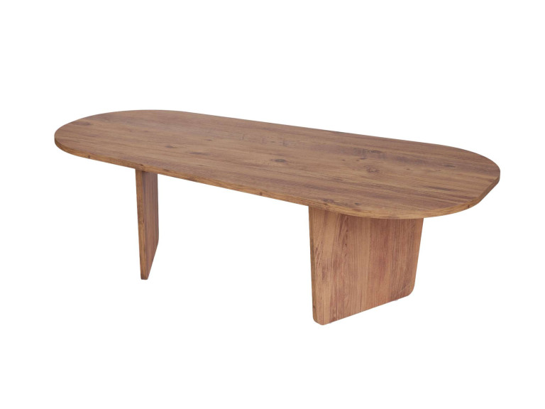 Ovalis" wooden coffee table - 130 x 65 x 40 cm - Atlantic pine