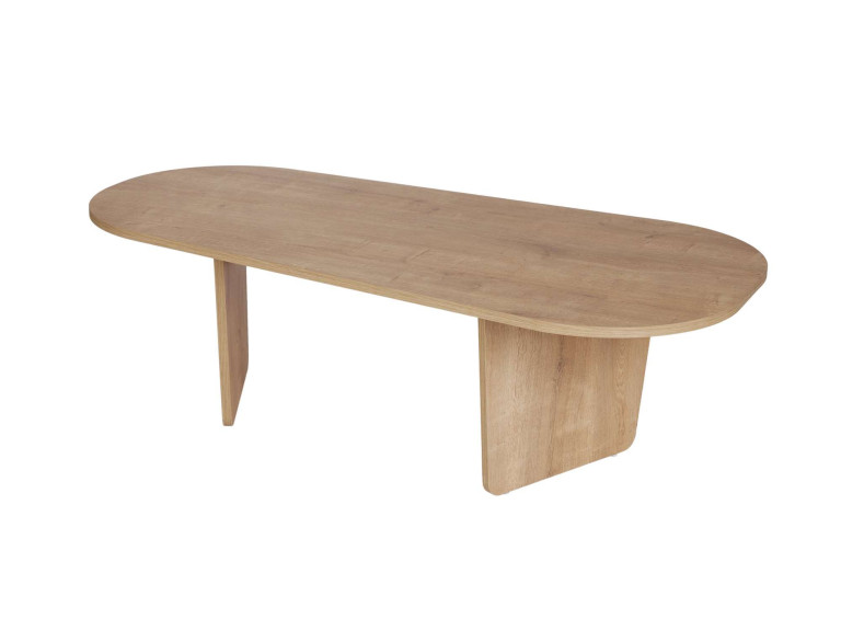 Ovalis" wooden coffee table - 130 x 65 x 40 cm - Oak