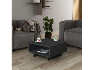 Hola" wooden coffee table - 60 x 60 x 32 cm - Anthracite grey 2