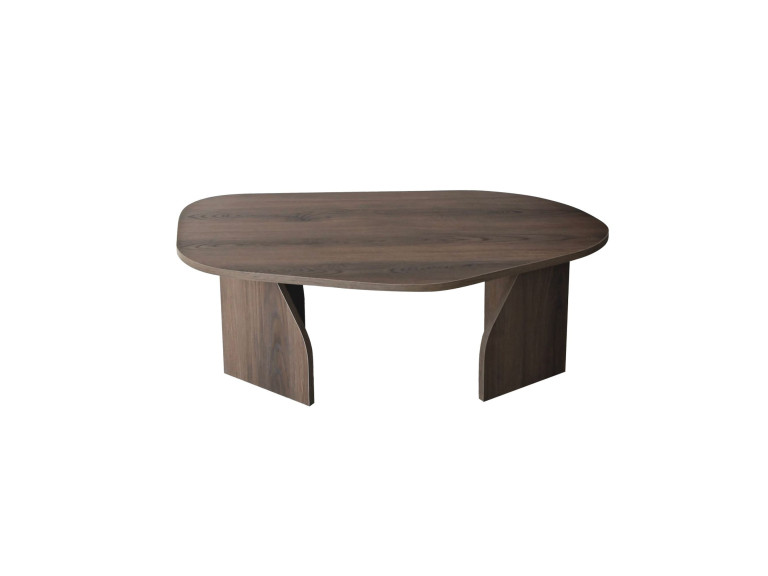 Rock" wooden coffee table 100 x 60 x 35 cm - Walnut
