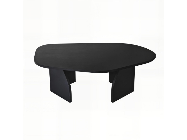 Rock" wooden coffee table 100 x 60 x 35 cm - Black