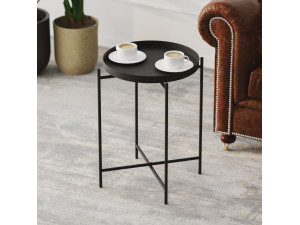 Sheby" metal coffee table 46 x 46 x 56 cm - Black 2
