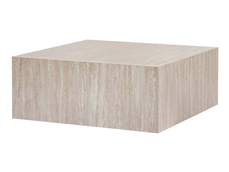 MDF coffee table "Prizma" - 90 x 90 x 35 cm - Travertine