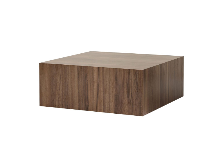 Prizma" MDF coffee table - 90 x 90 x 35 cm - Walnut