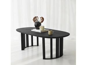 Elysia" wooden coffee table - 120 x 60 x 40 cm - Black 2