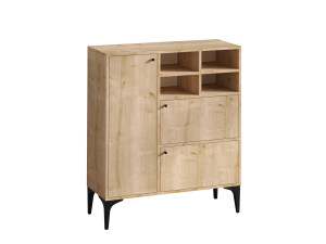 Ewa" wooden sideboard - 100 x 35 x 125 cm - Sapphire Oak
