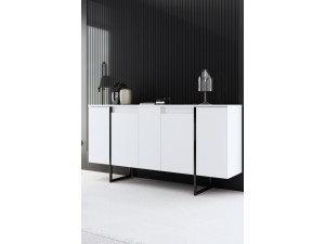 Luxe" wooden sideboard - 160 x 35 x 80 cm - White 2