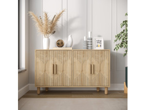Roger" wooden sideboard - 120 x 29 x 73 cm - Sapphire Oak 2
