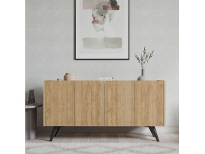 Pekin" wooden sideboard - 150 x 40 x 76 cm - Brown 2