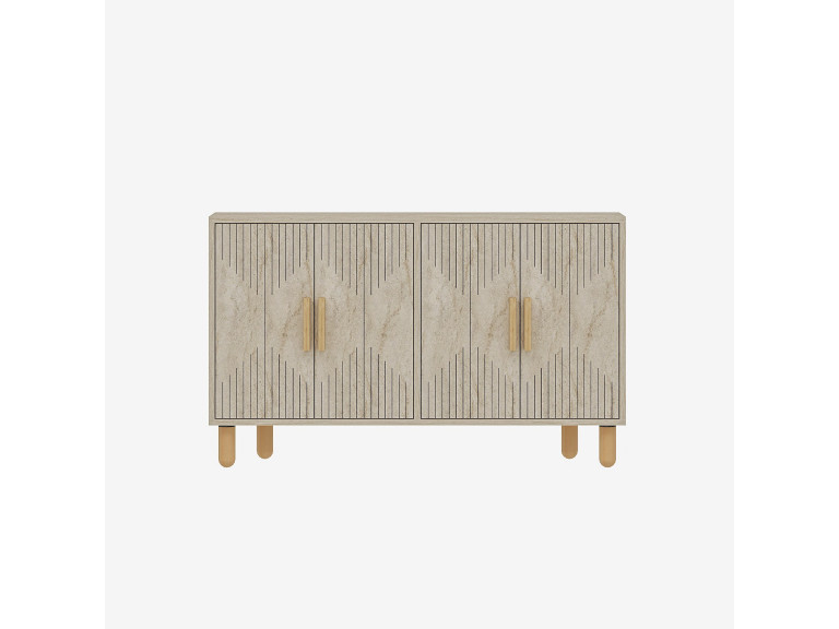 Roger" wooden sideboard - 120 x 30 x 74 cm - Travertine