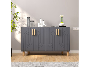 Rodney" wooden sideboard - 120 x 30 x 74 cm - Charcoal grey 2