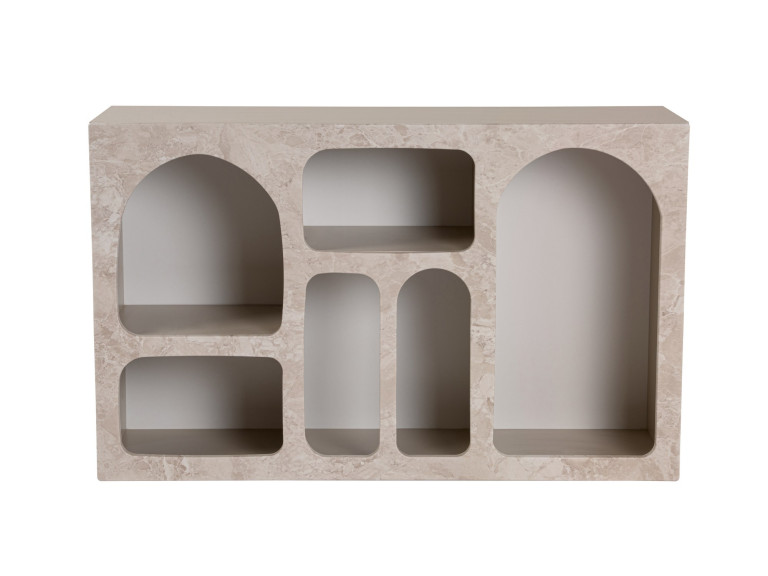 Liva" wooden sideboard - 120 x 37 x 74 cm - Travertine