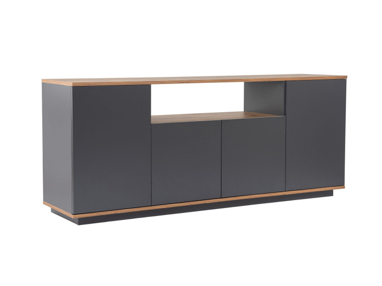 Arista" wooden sideboard - 180 x 44 x 75 cm - Charcoal grey