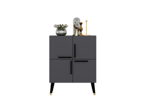 Makro" wooden sideboard - 70 x 35 x 90 cm - Anthracite grey