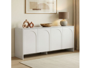 Arlen" wooden sideboard - 180 x 45 x 80 cm - White 2