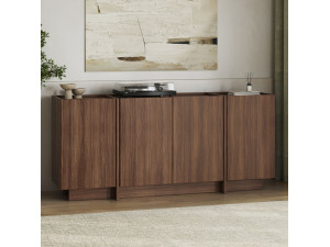Dorma" wooden sideboard - 180 x 45 x 80 cm - Walnut Milano 2