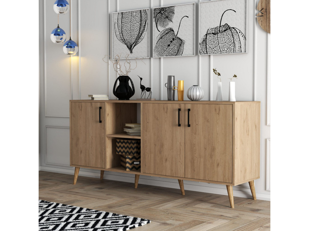 Wooden sideboard "Exxen" - 180 x 45 x 80 cm - Brown