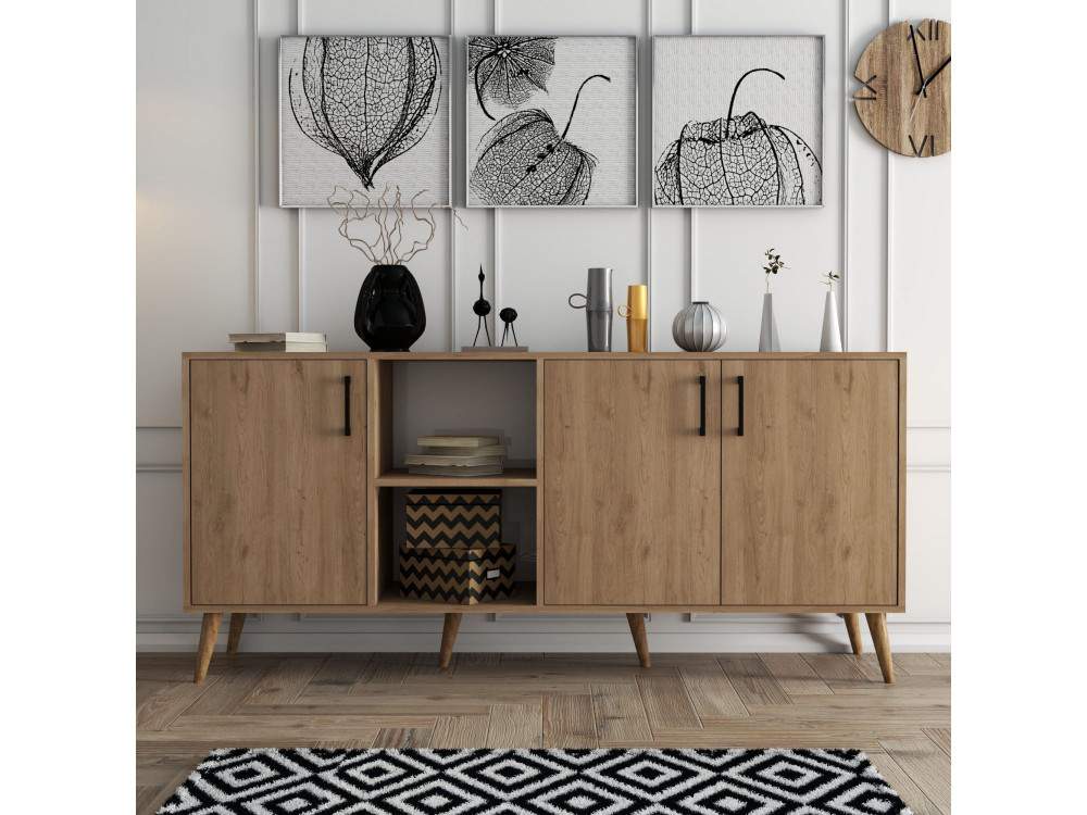 Wooden sideboard "Exxen" - 180 x 45 x 80 cm - Brown