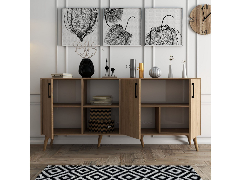 Wooden sideboard "Exxen" - 180 x 45 x 80 cm - Brown