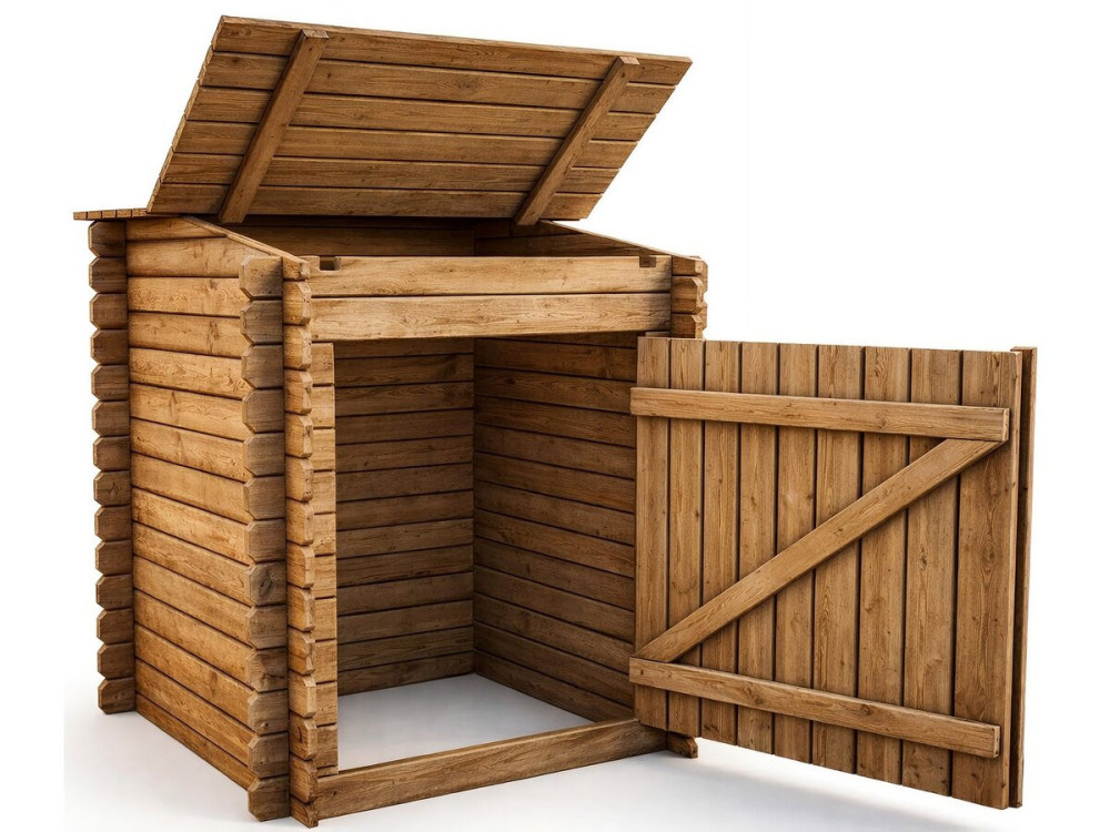 Keny" filter box in treated wood - 120 x 95 x 126 cm