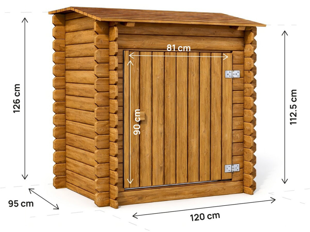 Keny" filter box in treated wood - 120 x 95 x 126 cm