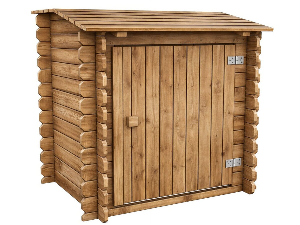 Keny" filter box in treated wood - 120 x 95 x 113 cm - for swimming pools