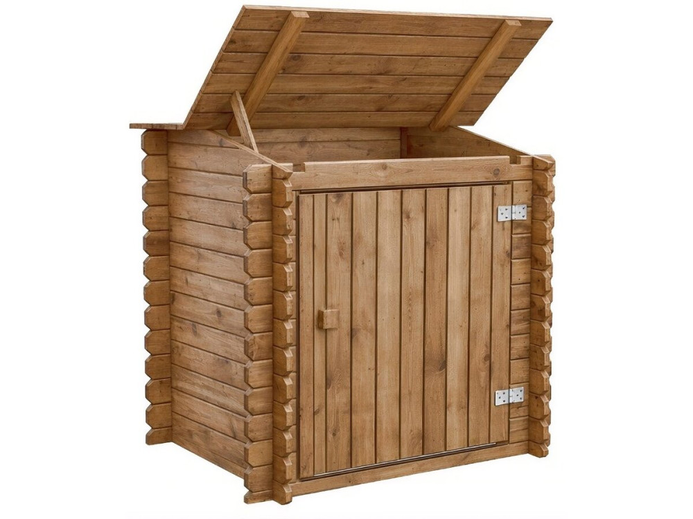 Keny" filter box in treated wood - 120 x 95 x 113 cm - for swimming pools