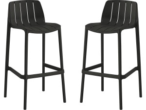 Set of 2 "Vaena" stacking garden high chairs - Black
