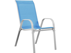 "Cordoba" Textilene garden chair - Phoenix - Blue- Pack of 4 2
