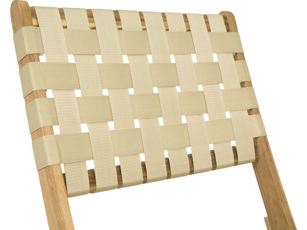Set of 2 "Hanoi" wooden garden chairs - Beige