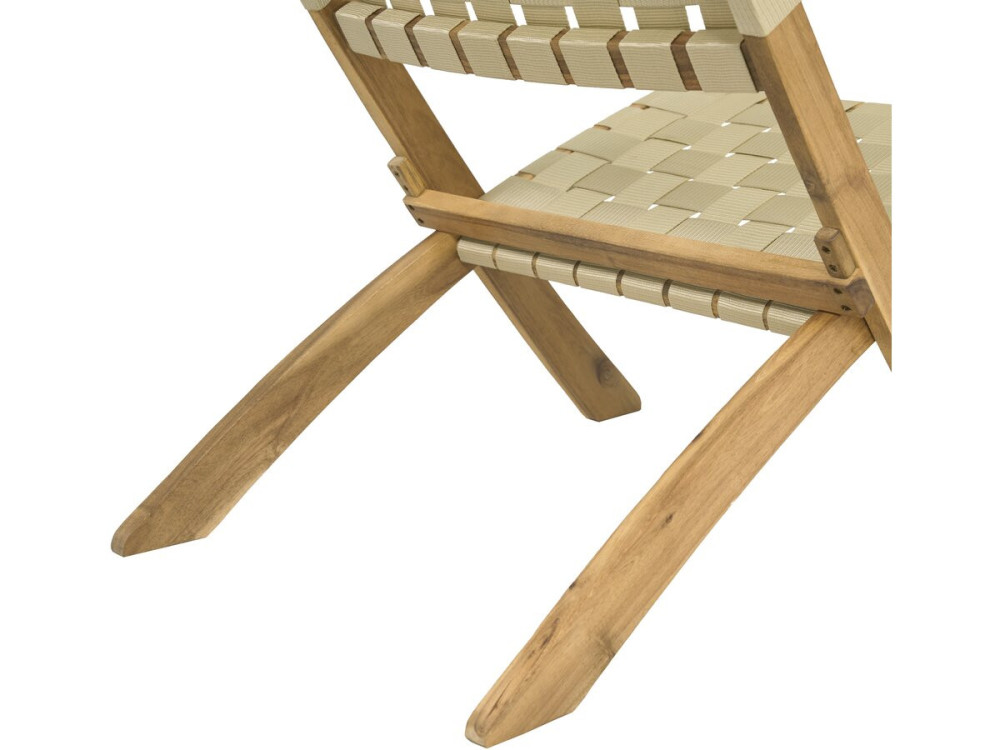 Set of 2 "Hanoi" wooden garden chairs - Beige