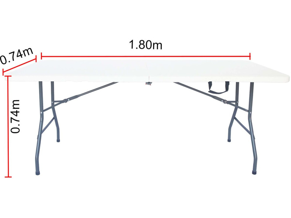 Folding garden table "Foldy" - 180 x 74 x 74 cm - White
