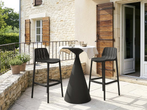 Table bistro de jardin ⌀80 cm "Néora" - Black 2