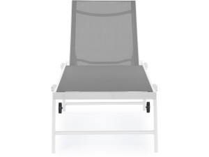 Set of 2 textilene and aluminium sunbeds "Jolia" - Phoenix - Grey / White 2