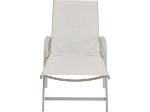 Set of 2 "Farniente" metal sun loungers - White 2
