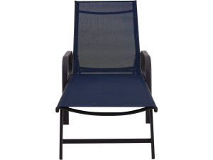 Set of 2 "Farniente" metal sun loungers - Midnight blue 2