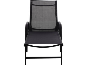 Set of 2 "Farniente" metal sun loungers - Black 2