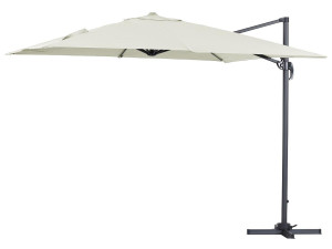 Cantilever Umbrella with Aluminum Frame "Sun 3" - Square - 3 x 3 m  (9'10" x 9'10")  - Off White